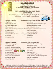 Thực đơn Tiệc nhóm