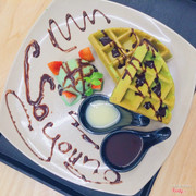 waffle trà xanh
