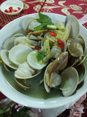 nghêu hấp