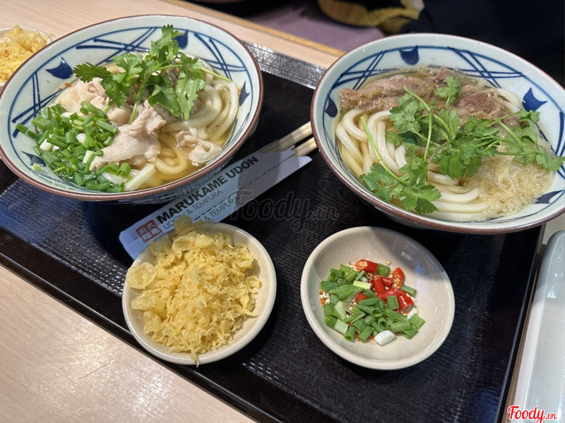 Udon thịt heo cay - 75k & Udon bò Kake - 89k