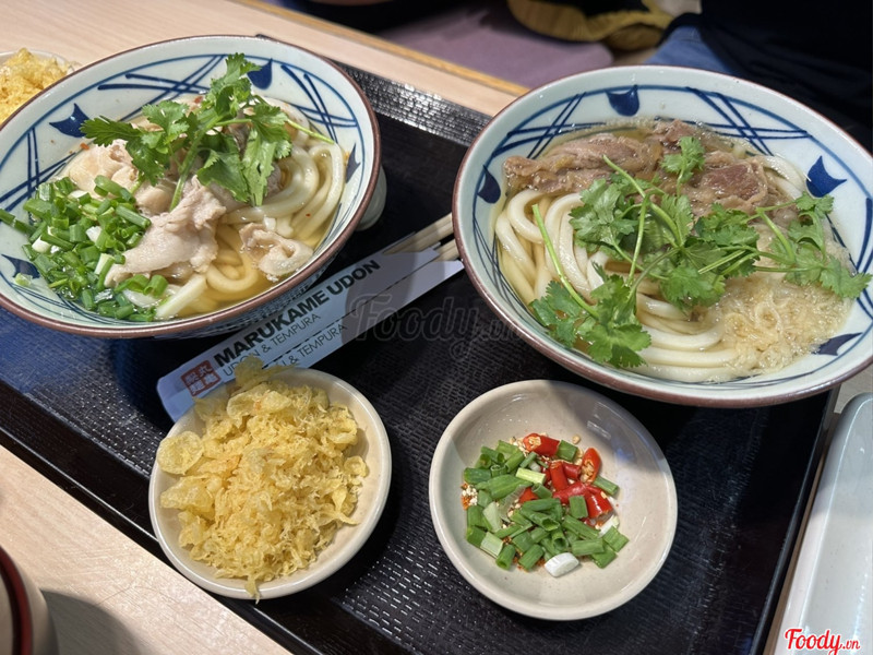 Udon thịt heo cay - 75k & Udon bò Kake - 89k