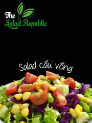 Salad cầu vồng (chay) ăn kèm sốt chanh leo