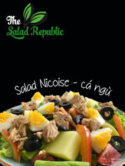 Salad Nicoise cá ngừ ăn kèm sốt dầu giấm