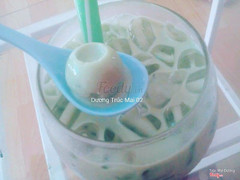 Matcha milk tea : matcha mochi