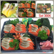 Set Sashimi Cá trích ép trứng gồm 2 thanh