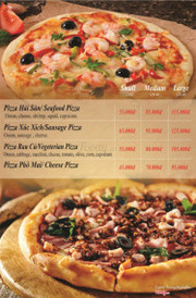 menu pizza