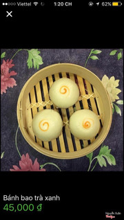 Bánh bao trà xanh:90k/ hộp 6c