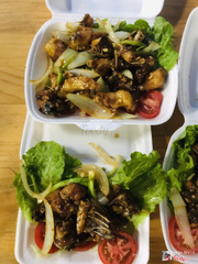 Gà chiên nước mắm mang về