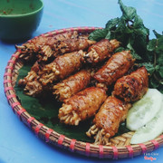 Xiên bò cuốn kim châm 