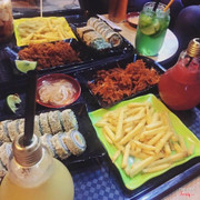 Combo 01 khoai lắc - 01 gimbap chiên - 01 đĩa bò khô 68k đầy ự ạ