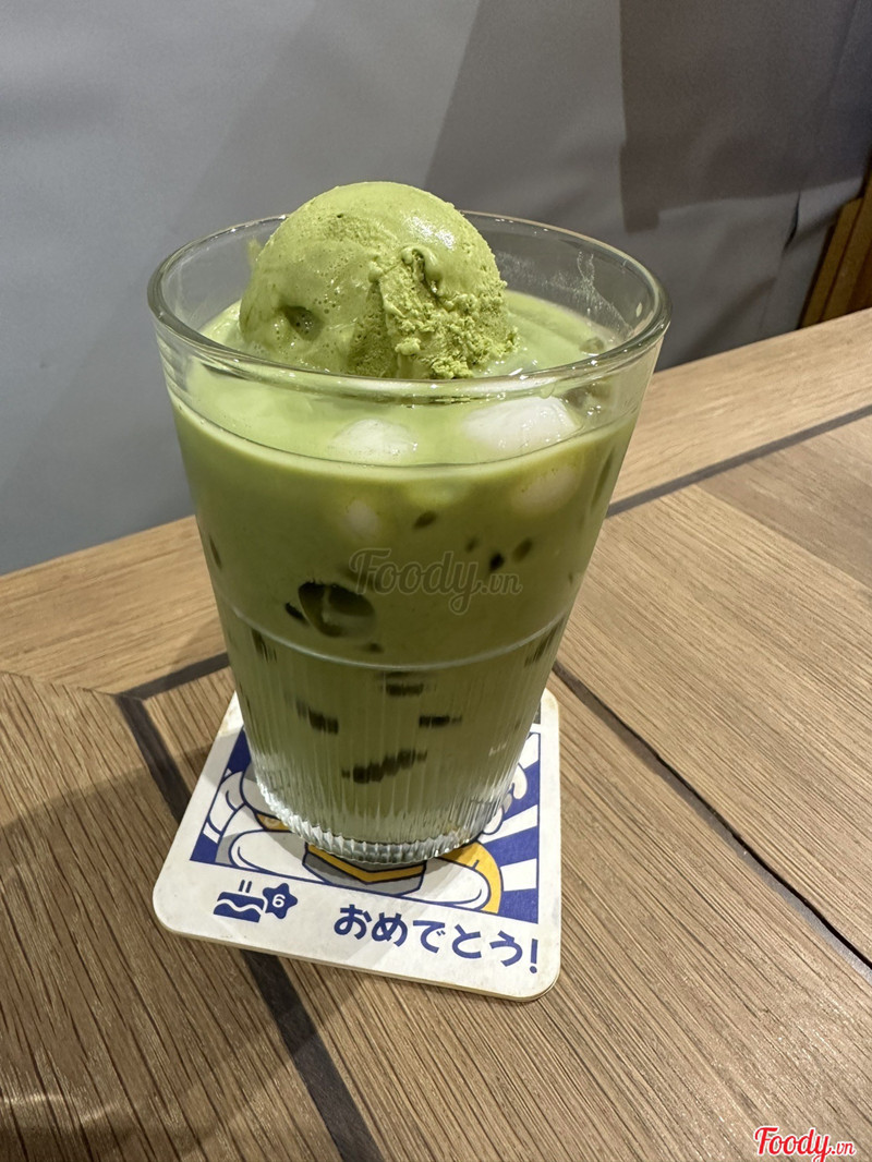 Iced Matcha Shiratama with Milk - M