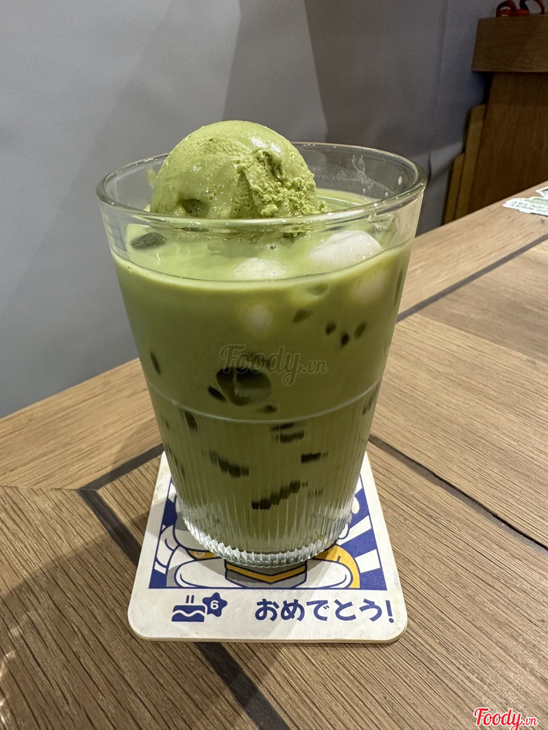 Iced Matcha Shiratama with Milk - M