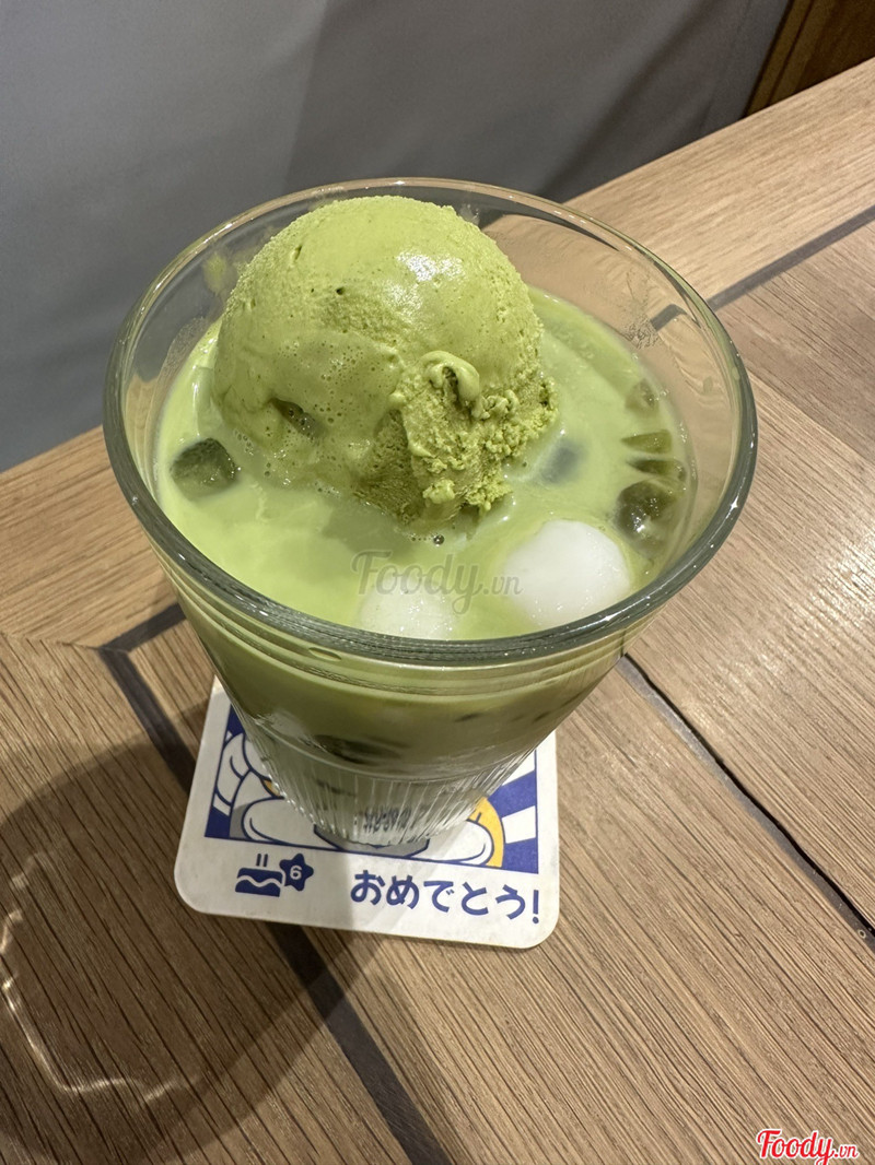 Iced Matcha Shiratama with Milk - M