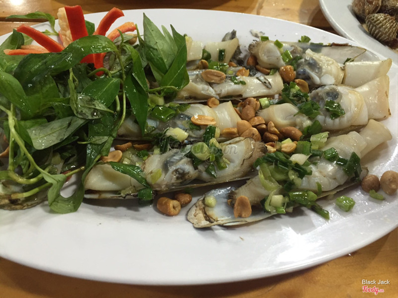 ốc móng tay chúa nướng mỡ hành