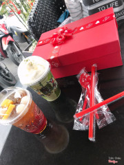 Trà thạch vải ,freeze trà xanh 