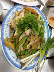 Gà hấp muối
