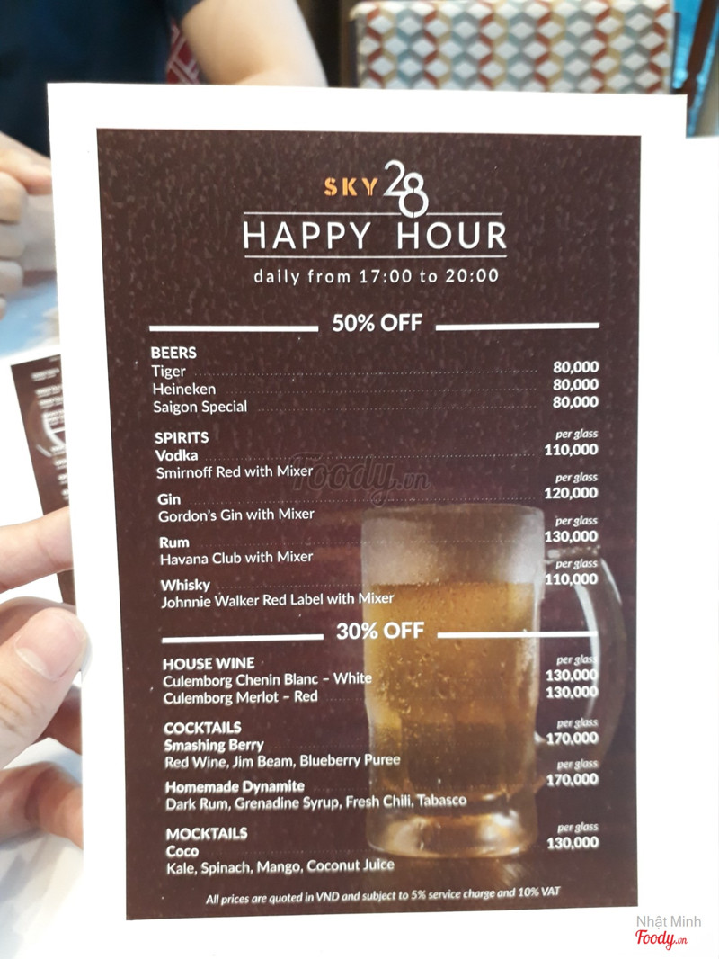 Happy hour 5pm-8pm