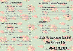 Menu mang về và ship của quán