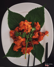 Gà chiên sốt chanh dây45k