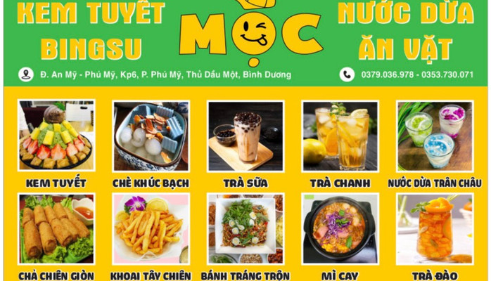 Mộc - Nước Dừa Trân Châu & Bánh Tráng Trộn - Phú Mỹ