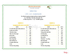 Thực đơn khách Đoàn 130