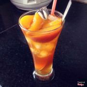 trà đào miếng ngon ngất ngây