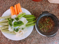 Rau thập cẩm luộc - kho quẹt