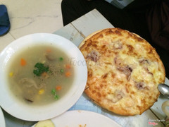 Súp nấm tươi va pizza hải sản số 6