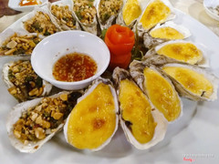 hàu phô-mai, mỡ hành