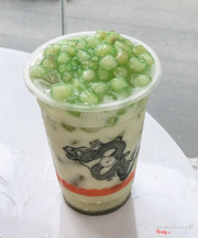 Trà sữa Genmaicha + củ năng