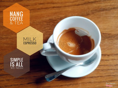 Espresso sữa. Cafe phong cách Italy và Vietnam hòa lẫn vào nhau 1 cách hòa quyện