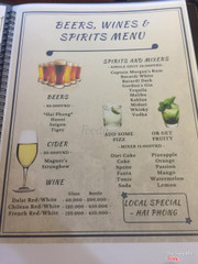 Menu rượu và đồ có cồn
