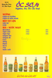 Thực đơn đồ uống