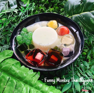 Chè sầu riêng thạch trái cây phô mai