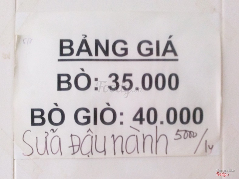 Bảng giá