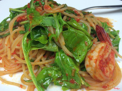 Spaghetti with prawns... 