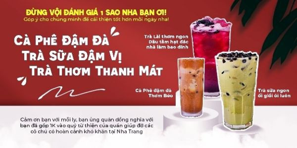 KÌN CHÁ NÀ - Tiệm Cà Phê, Trà Sữa Đậm Vị & Trà Hạt Đác - 85 Đường 1A