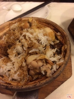 Chicken and chinese mushroom clay pot rice