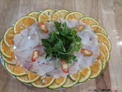 Cá mú ăn sống mù tạt