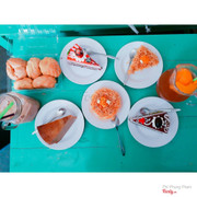 Su kem + bông lan trứng muối + bánh gang + grape yourt mousse + sumer mousse cake