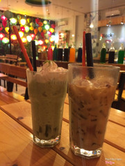 Matcha Ice blend & Kiwi milk tea