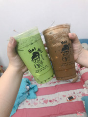 Trà sữa trà xanh ,trà sữa scl full thạch topping