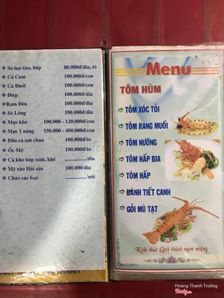 Hải sản tươi sống, giá cả bình dân hợp lý, chế biến theo yêu cầu của khách hàng