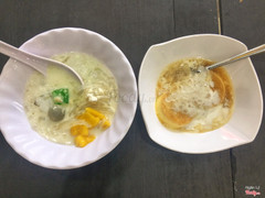 Chè thái + bánh flan