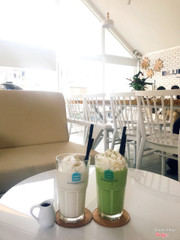 Coffee dừa và matcha đá xay