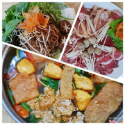Lẩu Riêu cua, bắp bò, sườn sụn
