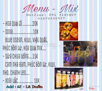 Menu quán em đã lên :))  Đảm bảo 3 tiêu chí ngon - Bổ - RẺ  ----------------- Ship từ 9h sáng đến 22h đêm Quán mở từ 19h30 đến 23h Add : 62 - Lê Duẩn