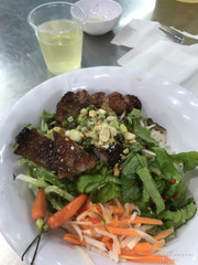 Vermicelli noodle with pork chop and nem 