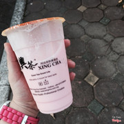 Trà sữa Dâu trân châu nổ