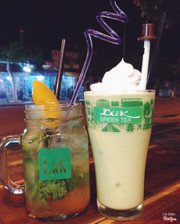 Mojito đào🍑 + trà xanh nha đam